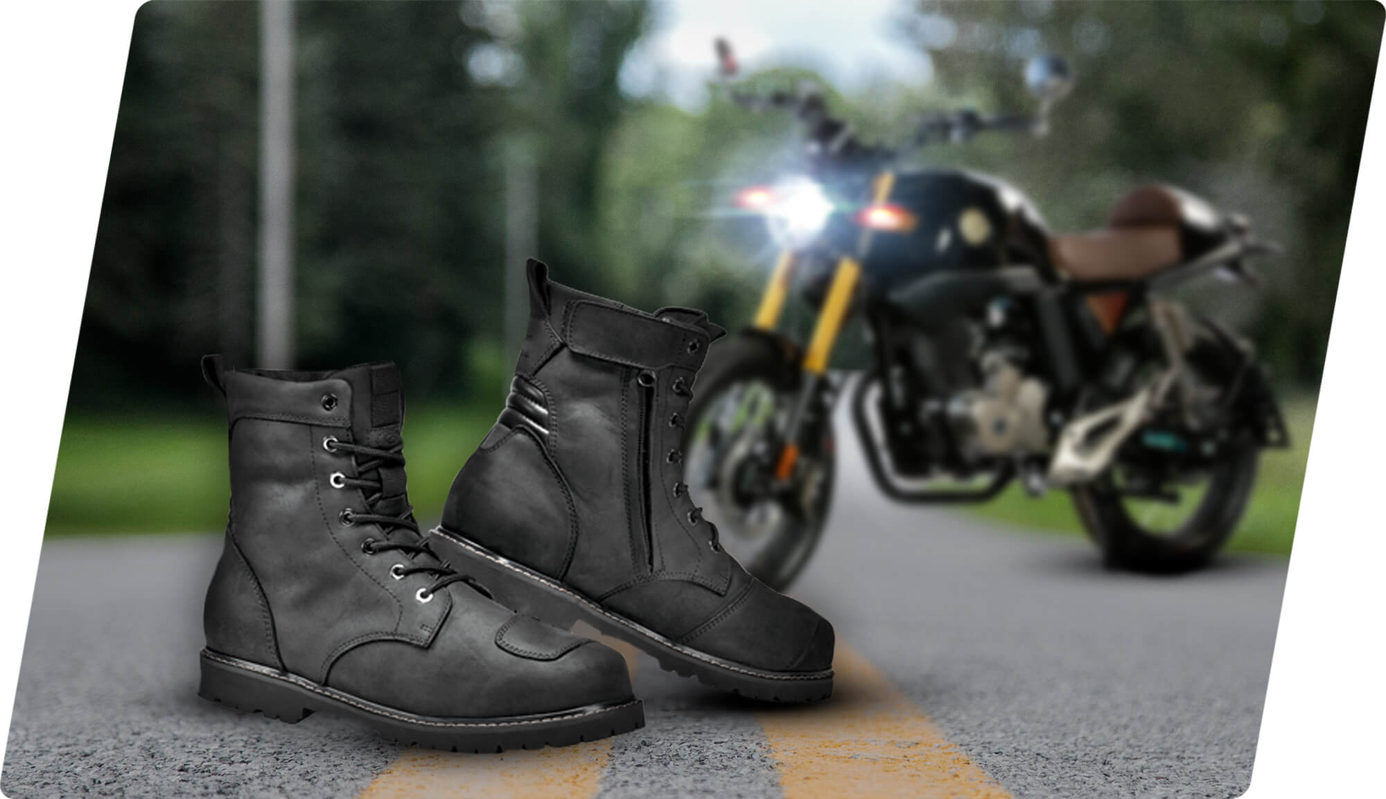 Zapatos De Moto Para Hombre De Cuero Botas De Moto Zapatillas De Deporte De  Moto